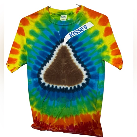 Other - Hersheys Chocolate Kisses Candy Tie-Dye T-Shirt Men’s S MINTY Hippie